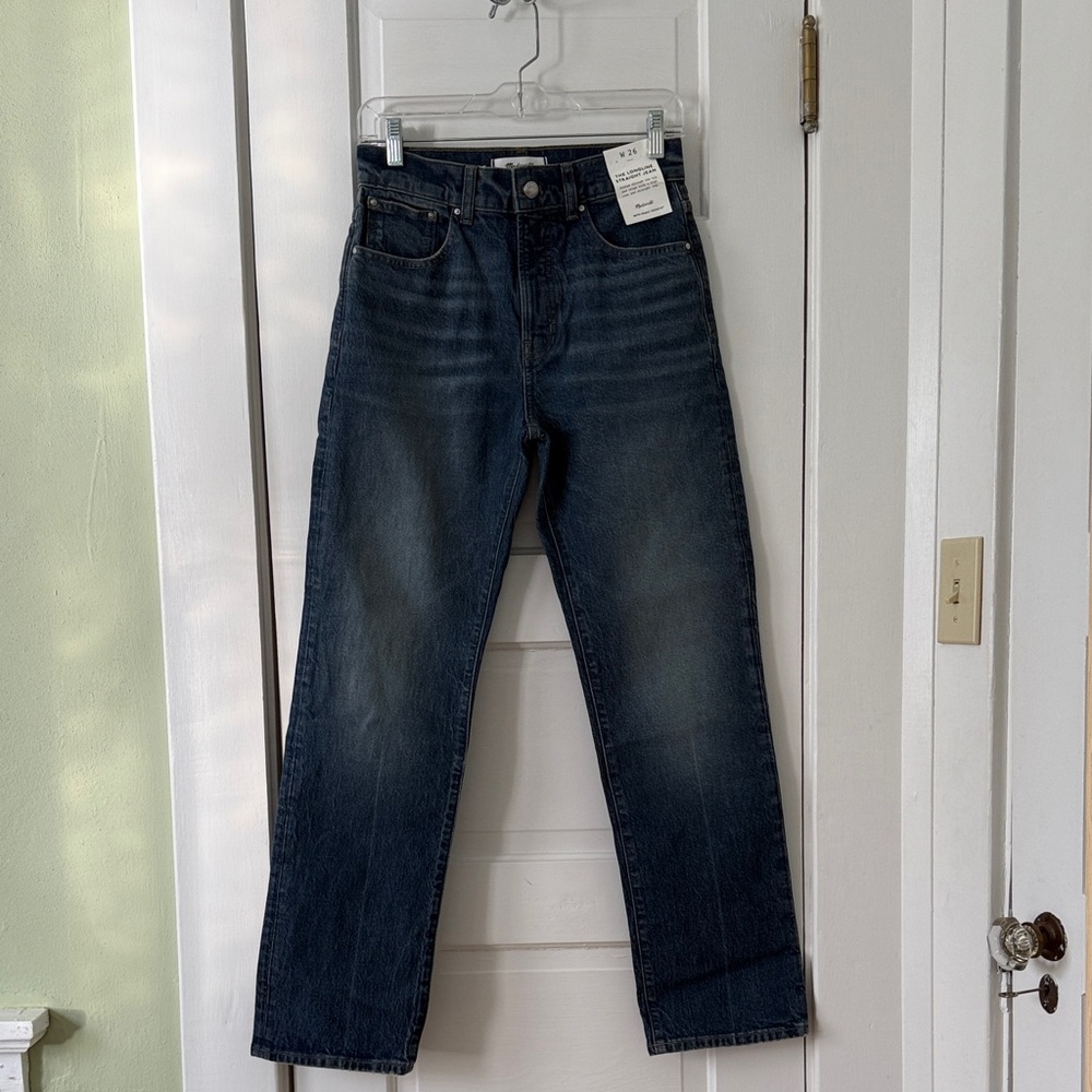 Madewell Women's Straight Leg Jeans - Dark Blue